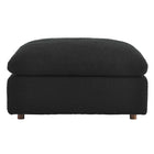 Modway - Commix Boucle rempli de duvet et trop rempli Tissu Ottoman - Noir-Assemblée requise