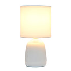 Simple Designs - Petite lampe de table ronde - Blanc cassé avec abat-jour assorti-Assemblage et utilisation: Le produit est livré assemblé et il suffit de fixer l'abat-jour à la base avec un écrou à douille fourni avant utilisation