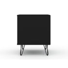 Manhattan Comfort - Table de nuit Rockefeller 20,08" style mi-siècle moderne à 2 tiroirs - Noir-Garantie limitée du fabricant de 30 jours