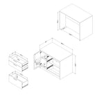 South Shore - Myro - Îlot de cuisine avec porte et tiroirs - Blanc et Érable noix de muscade-Assemblage requis : nos produits nécessitent d’être assemblés. Cependant, soyez sans crainte! Chaque meuble vient avec un guide détaillé pour que vous viviez une expérience de montage sans souci.