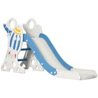 Qaba - Toboggan d'intérieur pour tout-petits - Bleu-Escaliers antidérapants, longueur de toboggan allongée avec une zone tampon et mains courantes faciles à saisir pour plus de sécurité 