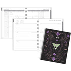 Mead - Agenda scolaire hebdomadaire/mensuel papillon vert 2025-2026 - 11 po H x 8 1/2 po l - multicoloure - bilingue-Reliure à double spirale