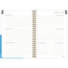 Mead - Agenda scolaire hebdomadaire/mensuel Shape It Up 2024-2025 - 5 3/4 po x 8 1/2 po - bleu - bilingue-La couverture en poly aux couleurs vives et aux formes croisées vous donne une ambiance rétro