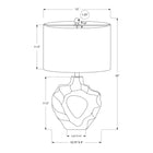 Monarch Specialties - Luminaire - 25 po H Lampe De Table - Résine Crème - Abat-Jour Ivoire / Crème - Moderne-Attaché à un cordon transparent de 5 pieds, placez cette lampe polyvalente sur une table d'appoint, une table de nuit ou une table de chevet pour une source d'éclairage à la mode