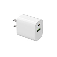 Evry - Chargeur mural 30 W USB-A et USB-C - Blanc-Charge rapide 30W