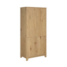 Manhattan Comfort - Ensemble de 2 bibliothèques-armoires Sheridan 80 cm style mid-century modern, coloris naturel-Assemblage à domicile requis Tout le matériel inclus