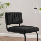 Modway - Parity Boucle Tabourets de bar - Noir noir - Ensemble de 2-Rembourrage en mousse dense