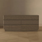Manhattan Comfort - Ardea 72" Commode contemporaine à 6 tiroirs, double - noyer-Assemblage à domicile requis Tout le matériel inclus