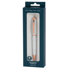General Supply Goods + Co − Stylo à bille rétractable − 1,0 mm − blanc/or rose-Stylo à bille rétractable