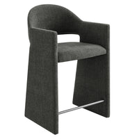 Modway - Talia 37 pouces Tissu rembourré Tabouret de comptoir - Fusain-Tissu rembourré