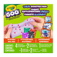 Crayola - Bricolage Paquet supplémentaire farfelu GOO-ENSEMBLE DE BRICOLAGE GOO CRAYOLA : Comprend 2 sachets de poudre à GOO Crayola, 4 p'tits extras mystères, 1 marqueur lavable ultra-propre, 2 pots de rangement, 1 cuillère à mesurer et des instructions
