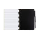 Cambridge - Carnet à onglets - 8" x 6" - Noir-Feuilles lignées de 70 g/m2 
