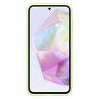 Samsung - Coque à Fente pour Carte pour Samsung Galaxy A35 5G - Vert Citron-Plus besoin de portefeuille phyisque