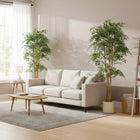HOMCOM - Arbre banian artificiel 6 pi pour décoration intérieure - vert - lot de 2-Doté de branches flexibles, vous permettant de personnaliser facilement la forme générale de l’arbre 