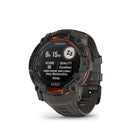 Garmin - Montre connectée Instinct 3 - 50 mm - Solaire - Noir avec bracelet anthracite-Performance de la batterie : jusqu'à 40 jours d'autonomie (ou illimitée avec charge solaire) en mode smartwatch, et jusqu'à 60 heures (ou 260 heures avec charge solaire) en mode GPS.