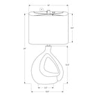 Monarch Specialties - Luminaire - 23 po H Lampe De Table - Résine D'Ivoire - Abat-Jour Ivoire / Crème - Contemporain-Bénéficiant d'une garantie limitée de 2 ans contre tout défaut, cette lampe à la mode allie durabilité et esthétique moderne, ce qui garantit qu'elle restera un élément essentiel de votre intérieur pendant de nombreuses années