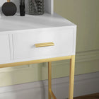 HOMCOM - Coiffeuse avec miroir et lumières - 38,6 po L x 17,7 po l x 54,3 po H - blanc-Assemblage requis 