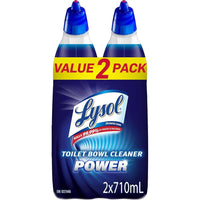 Lysol - Désinfectant et nettoyant de cuvette puissant  twin - power - 2x710 mL-Gel coats épais au-dessus et en dessous de la ligne de flottaison