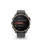 Garmin - Montre connectée GPS multisports fēnix 8 Pro - 47 mm - Titane avec bracelet graphite/silicone noir-SOS ET RÉPONSES GARMIN - En cas d'urgence, la technologie satellite inReach vous permet d'envoyer un message SOS interactif au centre de coordination Garmin Response, disponible 24/7.