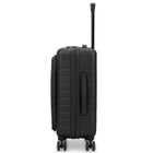 Bugatti - Valise de cabine Munich Pro 21.5po avec poche frontale - Noir-Coque rigide fabriquée à partir d’un mélange ultra-résistant d’ABS et de polycarbonate composite