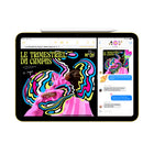 Apple - iPad 11 po, Écran Liquid Retina, Wi-Fi + Cellular, Puce A16, 256 Go, Bleu-Apple pencil et magic keyboard folio: Jumelé à l’Apple Pencil (USB-C), iPad devient une planche à dessin immersive et un bloc-notes aux capacités phénoménales. Le Magic Keyboard Folio présente un design deux pièces polyvalent, avec clavier amovible et couverture arrière qui se fixent magnétiquement à iPad. L’Apple Pencil (1re génération) est aussi compatible avec iPad. 