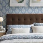 Modway - Lily Velours de performance résistant aux taches Tête de lit Queen size, Marron chocolat-Rembourrage en mousse dense
