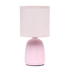 Simple Designs - Petite Round Table Lamp - Light Pink With Matching Shade-Une base à coudre et un abat-jour en tissu TC assorti sont le complément d'éclairage parfait pour votre espace et s'adaptent à tous les décors !