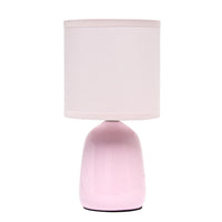 Simple Designs - Petite Round Table Lamp - Light Pink With Matching Shade-Une base à coudre et un abat-jour en tissu TC assorti sont le complément d'éclairage parfait pour votre espace et s'adaptent à tous les décors !