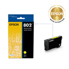 Cartouche d’encre Epson T802, jaune, rendement standard-Manipulation sans souci - impressions résistantes au maculage, à la décolouration et à l’eau