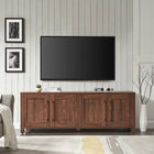 Hudson&Canal - Meuble TV Chabot pour téléviseurs jusqu'à 75" - Noyer-Nettoyer avec un chiffon doux et sec, sans produits chimiques agressifs ni produits de nettoyage abrasifs