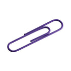 JAM Paper - Trombones géants colourés - grands trombones violets de 5 cm - paquet de 75- Trombones de qualité supérieure fabriqués à partir de fil d'acier recouvert de vinyle de haute qualité