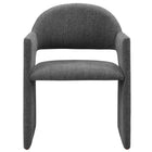 Modway - Talia Tissu rembourré Fauteuil à manger - Charbon de bois-8