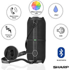 Sharp - GX-BT390 Enceinte Bluetooth robuste et étanche 60 W, son cristallin - Noir-Batterie Li-Ion rechargeable 7,4V / 2000mAh