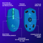 Logitech - Souris optique de jeu sans fil  G305 Lightspeed, bleue-Personnalisable : la G305 peut enregistrer jusqu'à 5 niveaux PPP dans sa mémoire interne et propose jusqu'à 6 boutons programmables pour une personnalisation complète via le Logitech G HUB