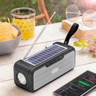 InnovaGoods - Haut-parleur sans fil avec charge solaire et torche LED-Couleur : Gris, Noir