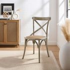 Modway - Gear Restauration Fauteuil d’appoint - Gris-Siège en rotin naturel