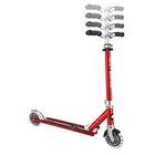 Globber - Trottinette Flow Elements avec Lumières – Rouge-Plateau en aluminium avec bande antidérapante décorée et béquille . supporte jusqu’à 100 kg