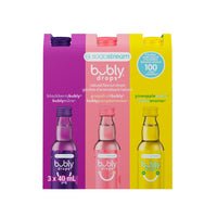 SodaStream - Bubly Gouttes Variées - Mûre, Pamplemousse, Ananas - 40 mL - Paquet de 3-Zéro calorie. Zéro édulcorant. Tout sourire