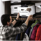 Boîte de rangement à usage intensif Bankers Box R-Kive Lettre/Légal - Blanc/noir - paquet de 12-Couvercle amovible profond avec système de fermeture pour l’entreposage des dossiers en toute sécurité.