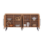 Manhattan Comfort - Jodie 64,6 po Buffet Moderne d’Inspiration Mid-Century - Érable-Garantie limitée du fabricant de 30 jours