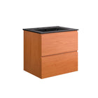 Modway - Scenic Support mural de 24" Vanette de salle de bain - Cerise noire-Armoire de toilette murale pour salle de bain