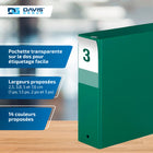 Davis Group Super économie, Reliure à anneaux ronds 3 po, paquet de 6 – Vert-Anneau Rond, Non-Verrouillage