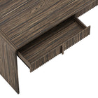 Manhattan Comfort - Bureau d'écriture contemporain Novara 60" à 2 tiroirs - Noyer Jacobean-Deux tiroirs de rangement : offrent un espace pratique pour garder les essentiels de travail bien organisés