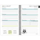 Staples - Agenda scolaire hebdomadaire/mensuel hiboux 2024-2025 - 5 1/2 po x 8 1/2 po - noir/blanc - bilingue-Couverture en polypropylène à motif de hibou