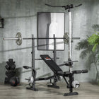 Soozier - Banc de musculation réglable avec système de poulie-Le support pour haltères offre six niveaux pour un confort optimal 