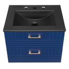 Modway - Daybreak 24" Vanette de salle de bain - Bleu Noir-Conception murale