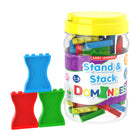 University Games - The Learning Journey Stand & Stack Dominoes - Jouet à Empiler pour Enfants - Jeu de Dominos Éducatif  - Jouets de Développement des Compétences Motrices-Encourage la réflexion et l'apprentissage