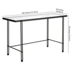 Hudson&Canal - Bureau Inez 48" - Bronze noirci-Dimensions du produit : 20" L x 48" l x 30" H