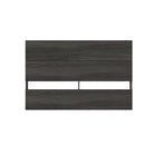 Nexera - Tête de lit double effet de planches, Gris écorce-2 panneaux horizontaux créent un effet de planches moderne