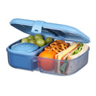 Sistema - Boîte bento, contient du plastique recyclé provenant de l'océan - 1,1 L - bleu sarcelle ou bleu assorti-Comprend un Mini Bite de 130 ml avec un couvercle à vis étanche